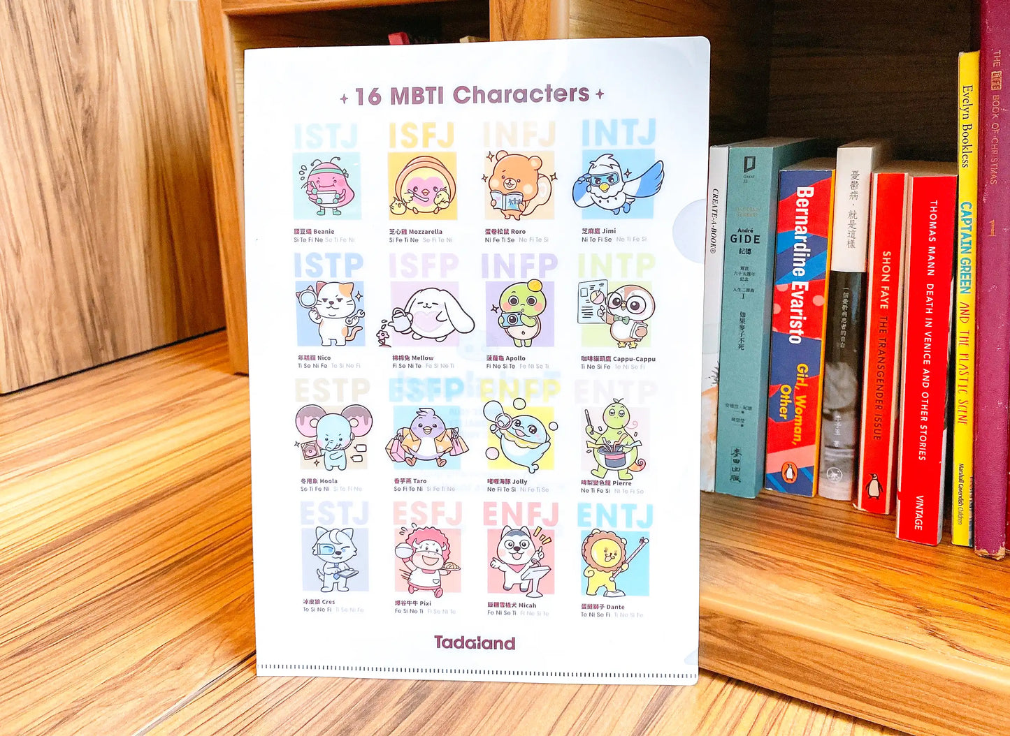 达意小岛-Tadamates MBTI A4 Folder-A4文件夾-Apollo 菠蘿龜 INFP-Roro 蛋卷松鼠 INFJ-Jolly 啫喱海豚 ENFP-Mellow 棉棉兔 ISFP- Cappu-Cappu 咖啡貓頭鷹 INTP