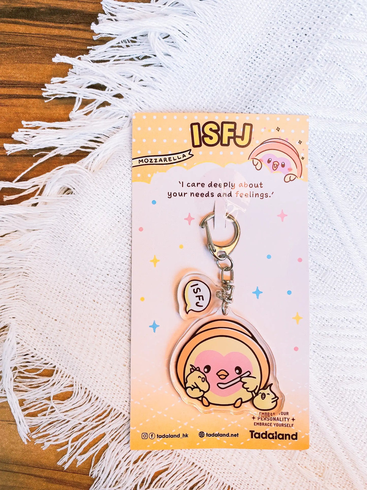 达意小岛-keychains-鎖匙釦--Mozzarella 芝心雞 ISFJ
