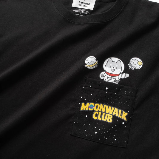 Tadaland x PJai & Friends: Moonwalk Club 圖案口袋T裇 (EX693) 