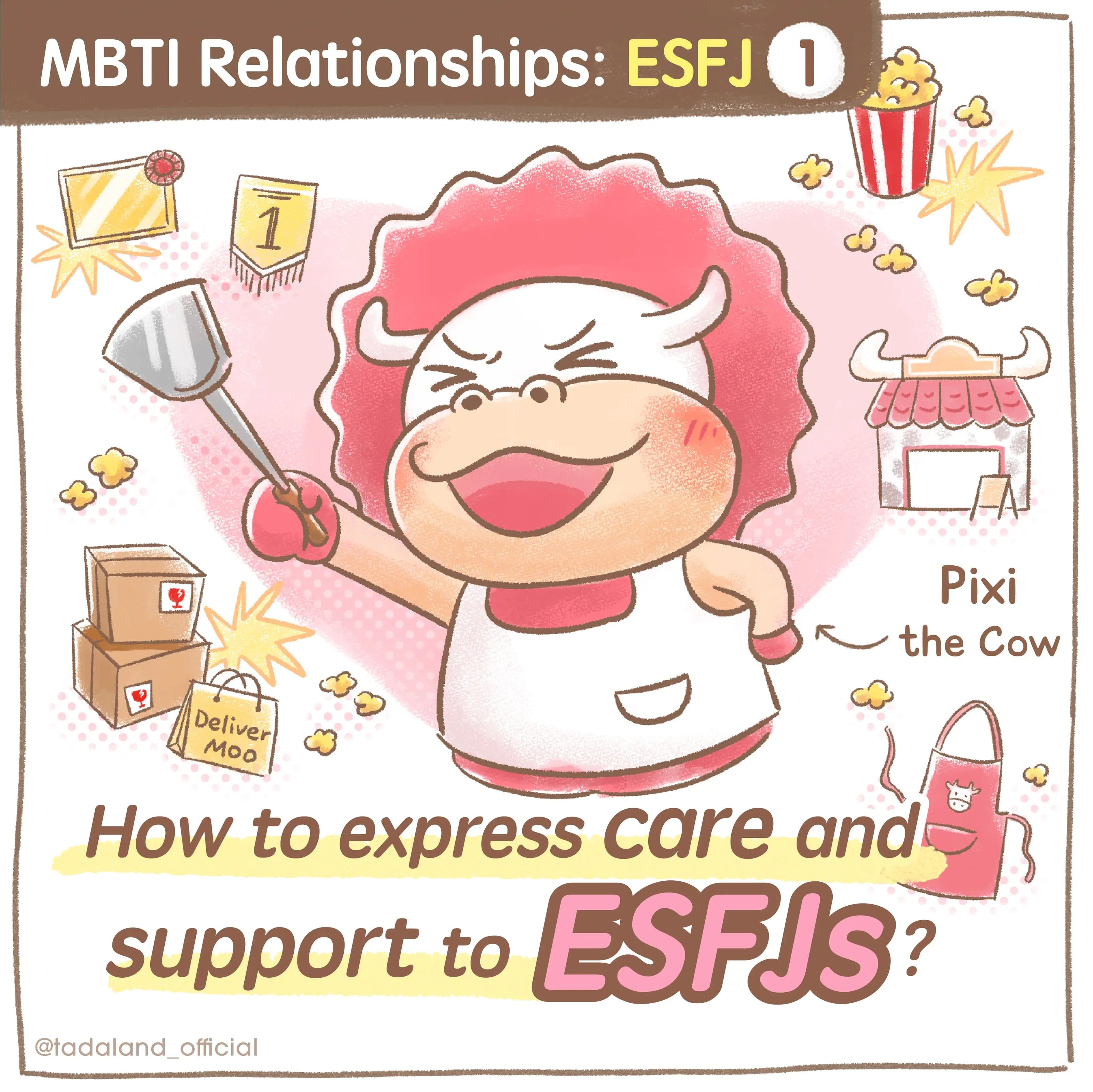 达意小岛-MBTI-如何向 ESFJ 表達關心與支持？- Pixi爆谷牛牛