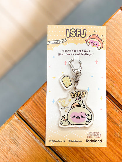 达意小岛-keychains-鎖匙釦--Mozzarella 芝心雞 ISFJ
